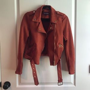 Vigoss Faux Suede Moto Jacket